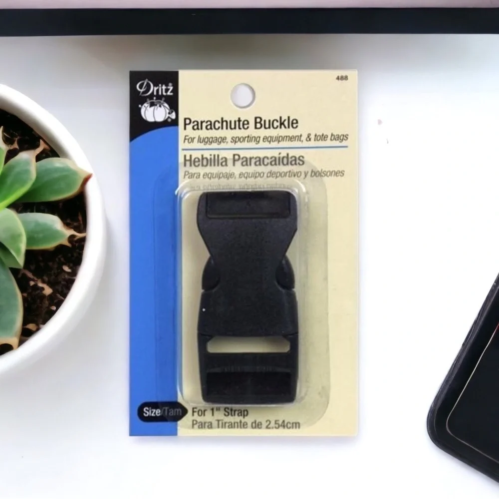 Parachute Black Buckle Clip with 1” Strap